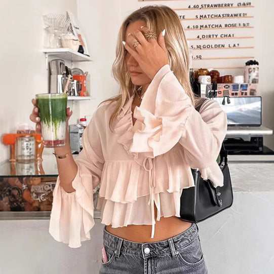 Elowen | Lace-Up Blouse