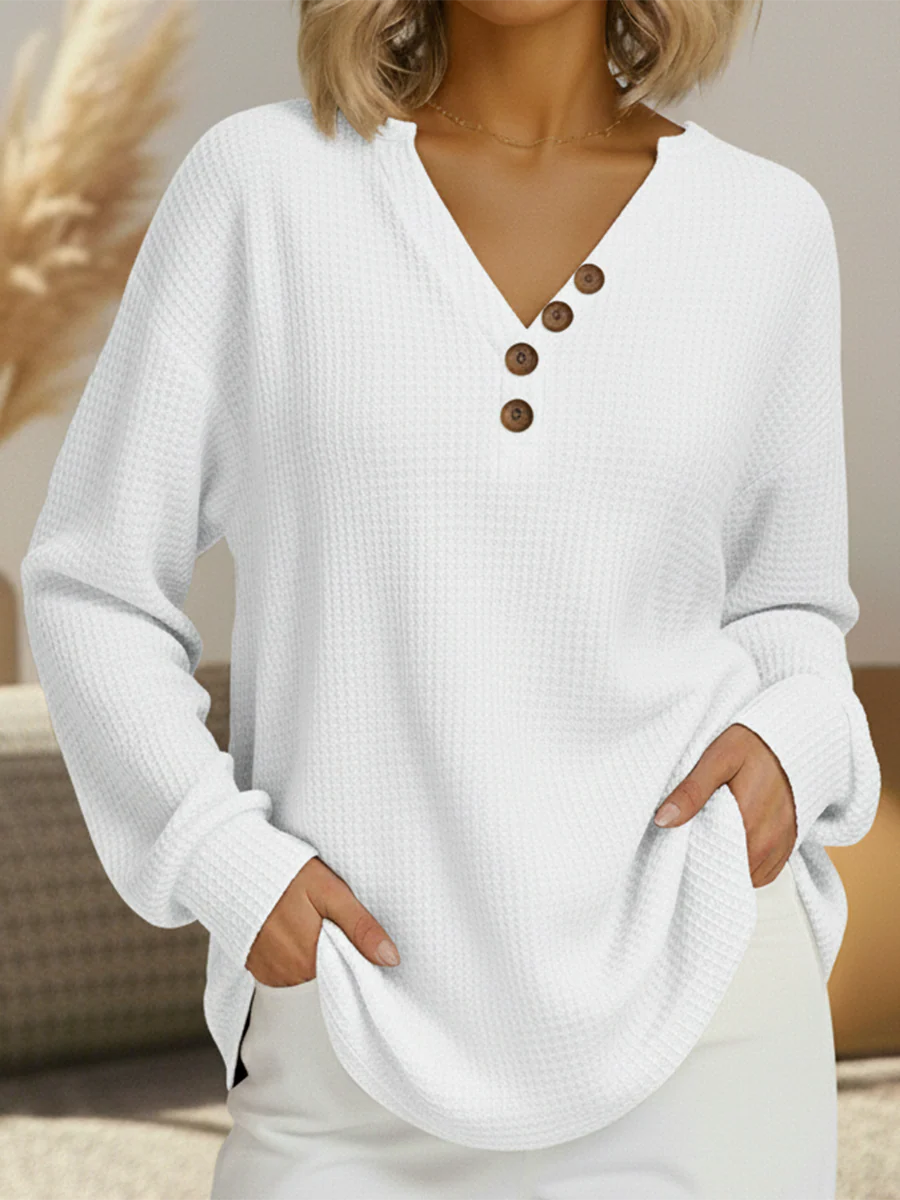 Rhea | Buttoned Soft Knit