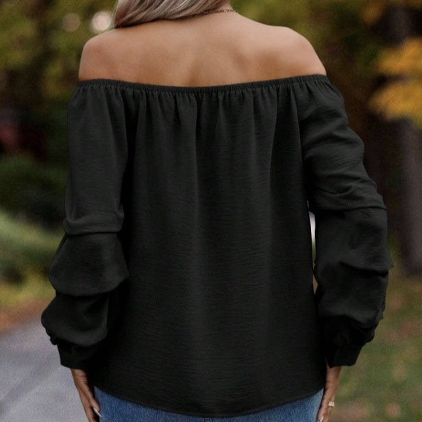 Harper | Collarless Shoulder Top