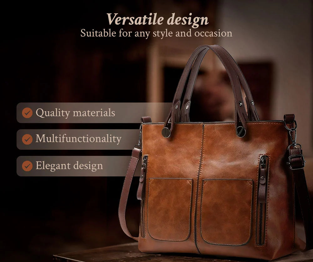 Maya™ | Timeless Leather Shoulder Bag