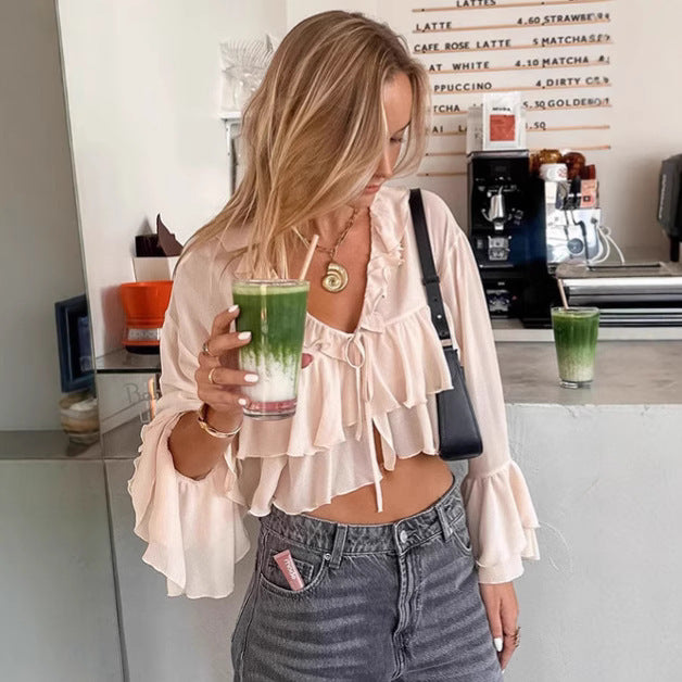 Elowen | Lace-Up Blouse