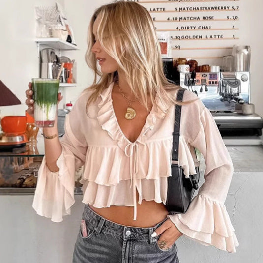 Elowen | Lace-Up Blouse