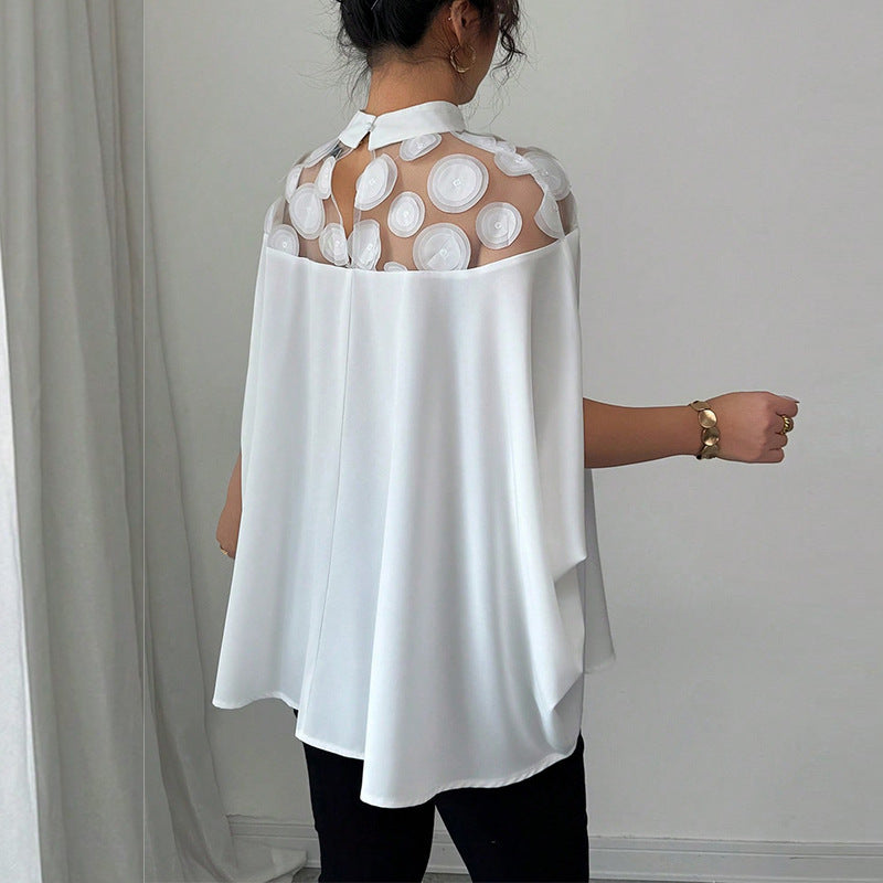 Lindsay | Mesh Shoulder Shirt