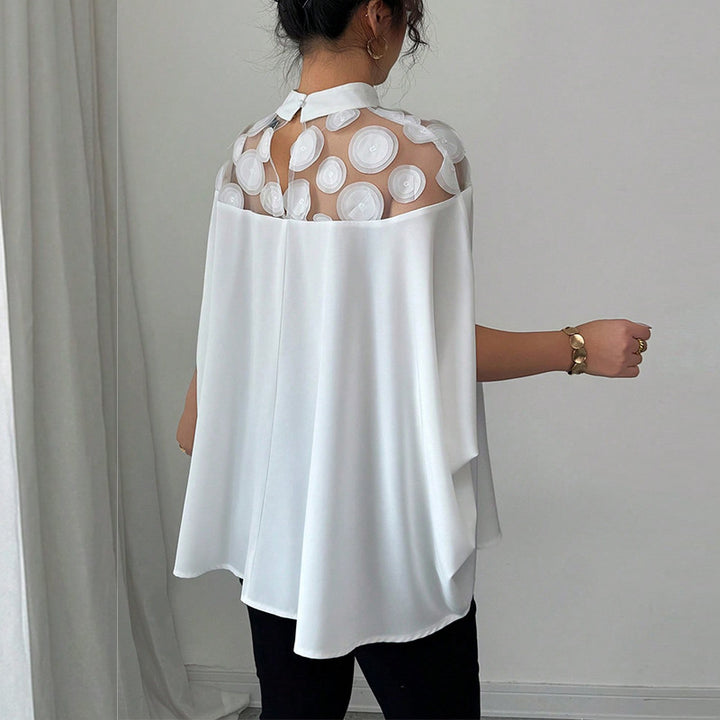Lindsay | Mesh Shoulder Shirt