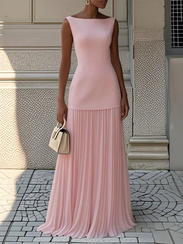 Nora | Sculpted Bodice Pleat Gown
