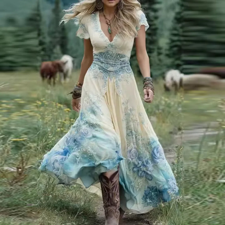 Celeste | Azure Maxi Dress