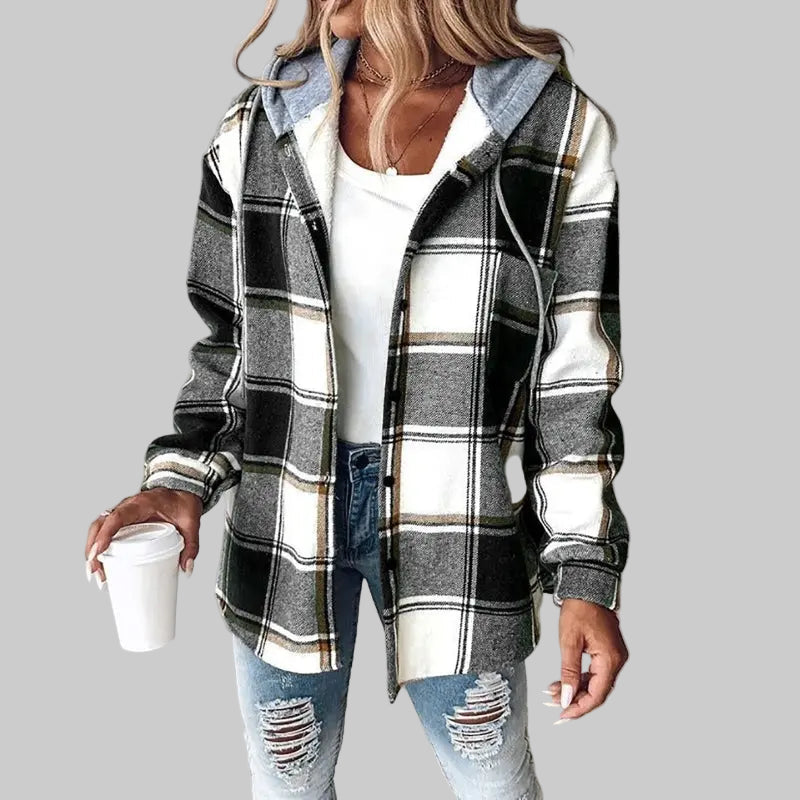 Amber™ | Hooded Plaid Flannel