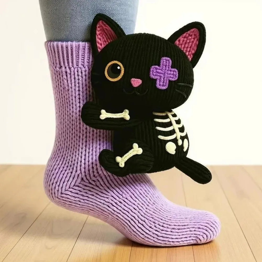 Willow™ | 3D Hand-Knit Animal Socks
