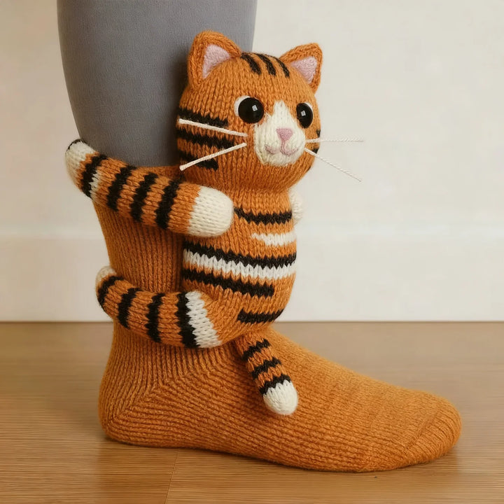 Willow™ | 3D Hand-Knit Animal Socks