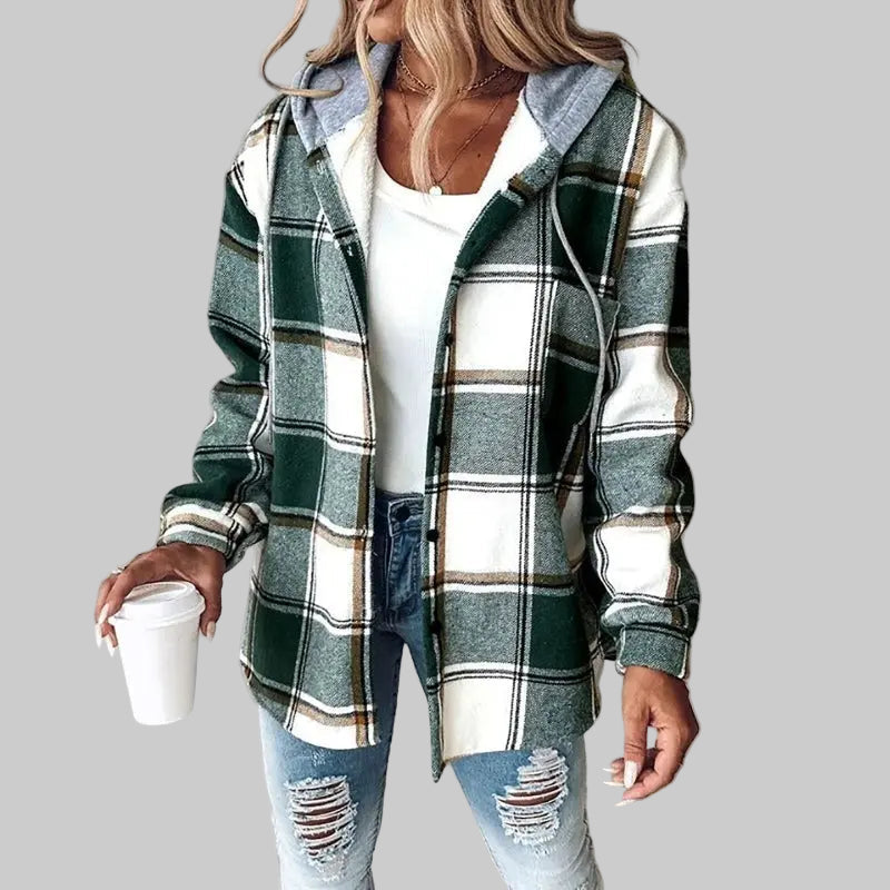 Amber™ | Hooded Plaid Flannel
