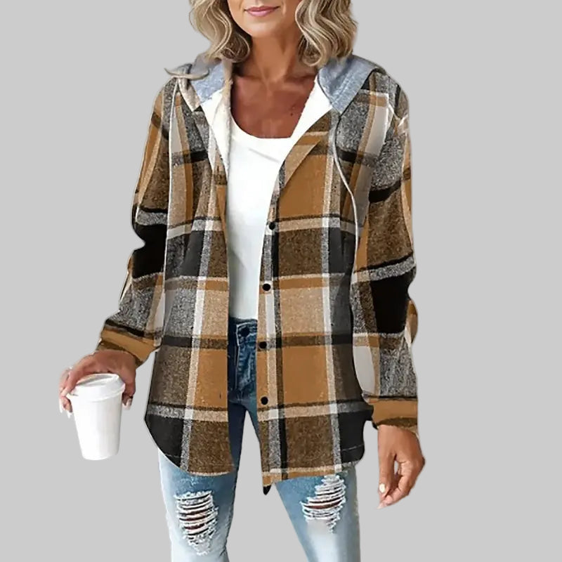 Amber™ | Hooded Plaid Flannel