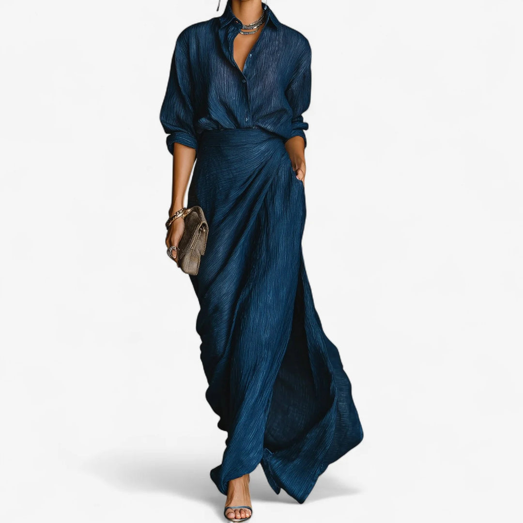 Sabrina | Pleated Maxi Dress