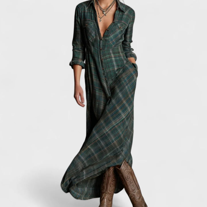 Karla™ | Long Tartan Dress