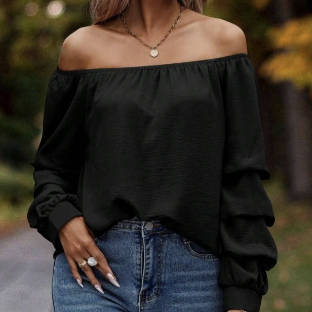 Harper | Collarless Shoulder Top