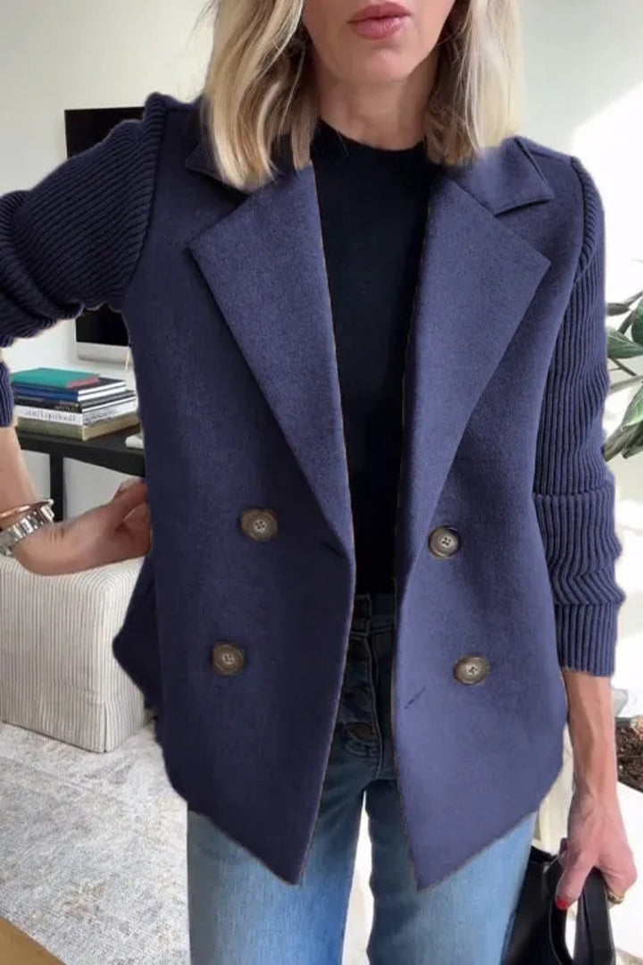 Maeve | Double-Breasted Sweater Blazer