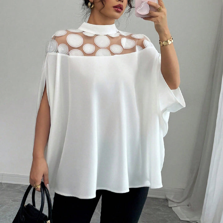 Lindsay | Mesh Shoulder Shirt