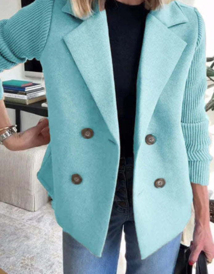 Maeve | Double-Breasted Sweater Blazer