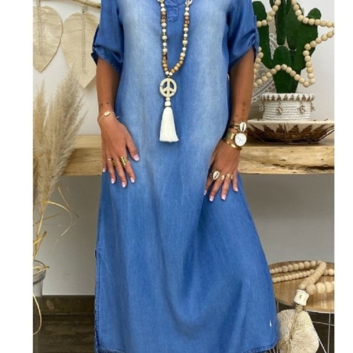Liana | Long Denim Style Dress