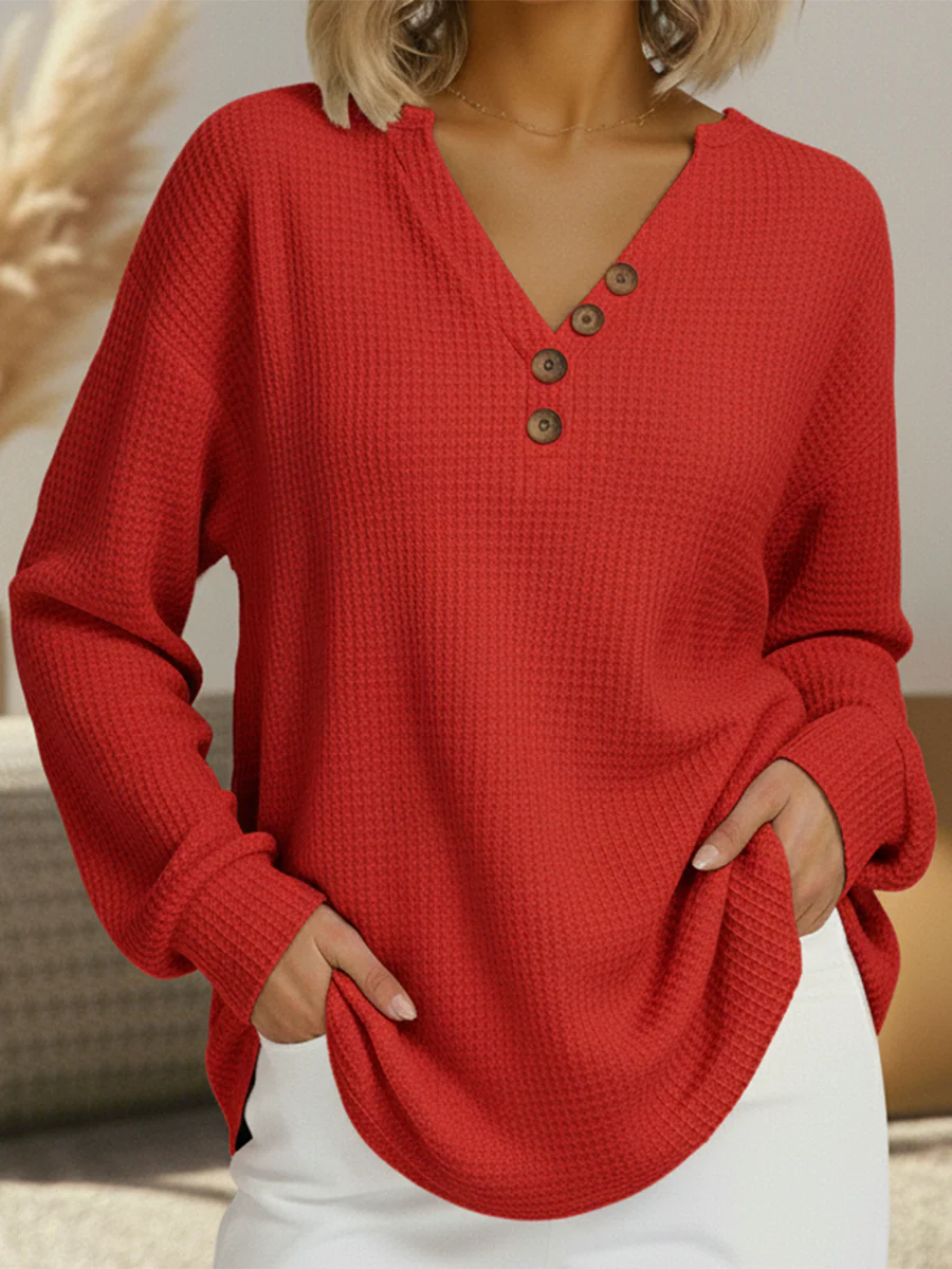 Rhea | Buttoned Soft Knit