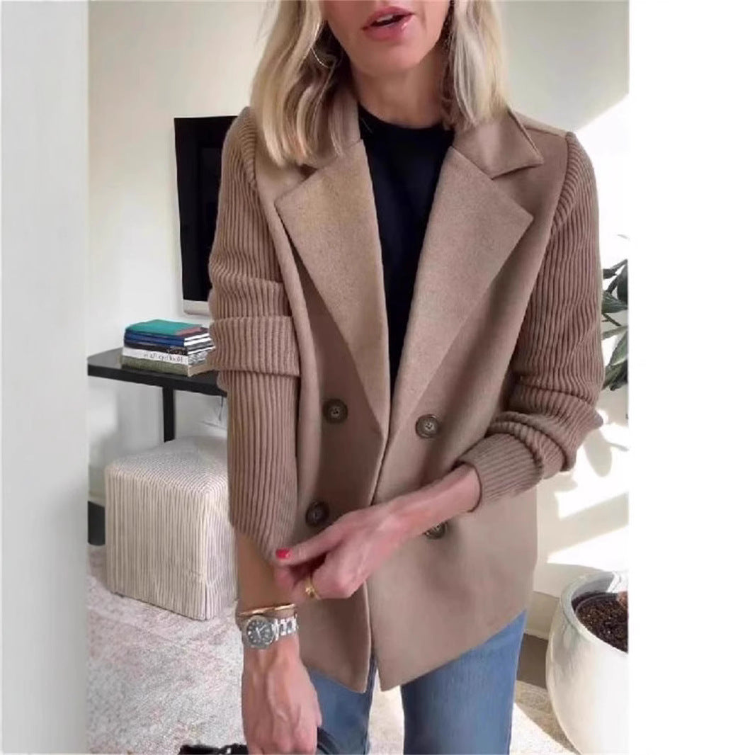 Maeve | Double-Breasted Sweater Blazer