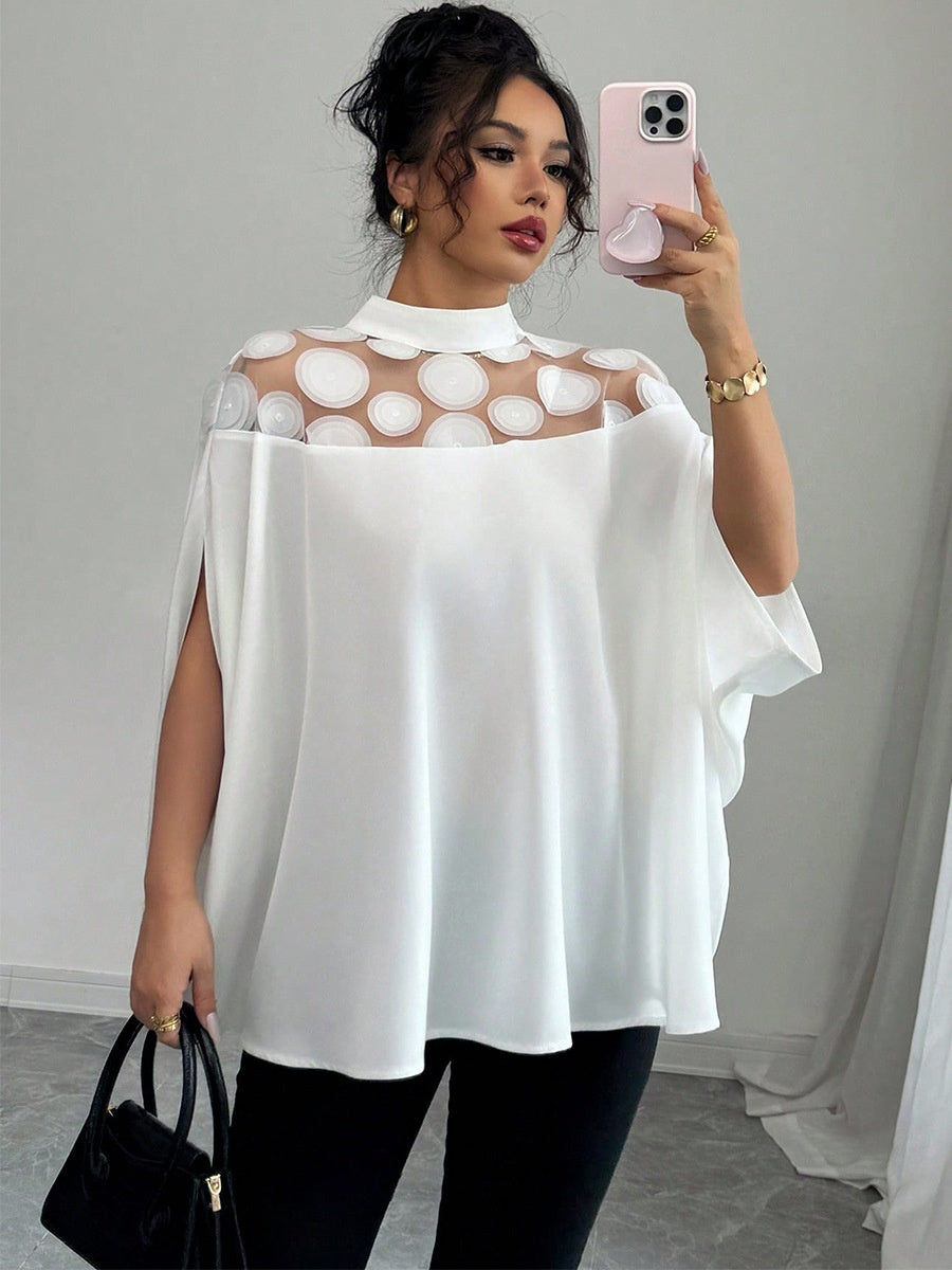 Lindsay | Mesh Shoulder Shirt