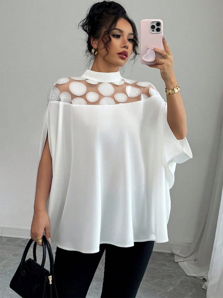 Lindsay | Mesh Shoulder Shirt