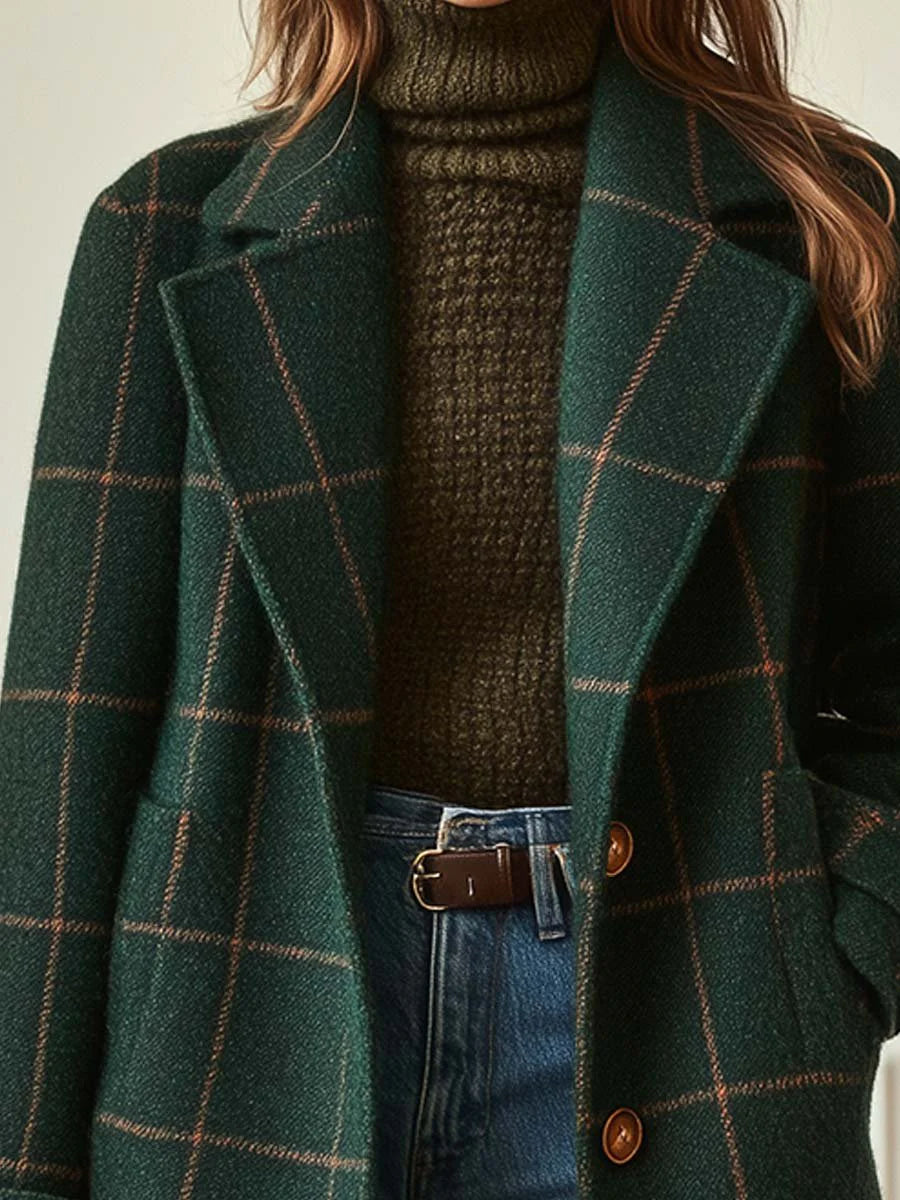 Brielle™ | Modern Plaid Overcoat