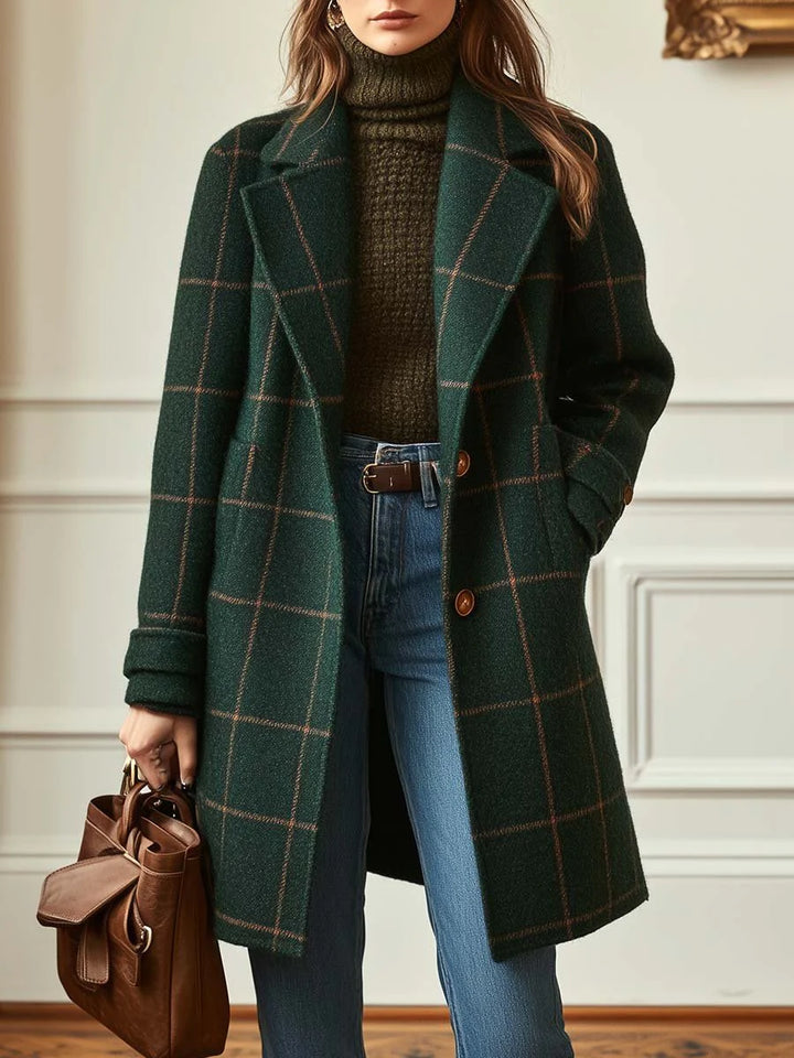 Brielle™ | Modern Plaid Overcoat